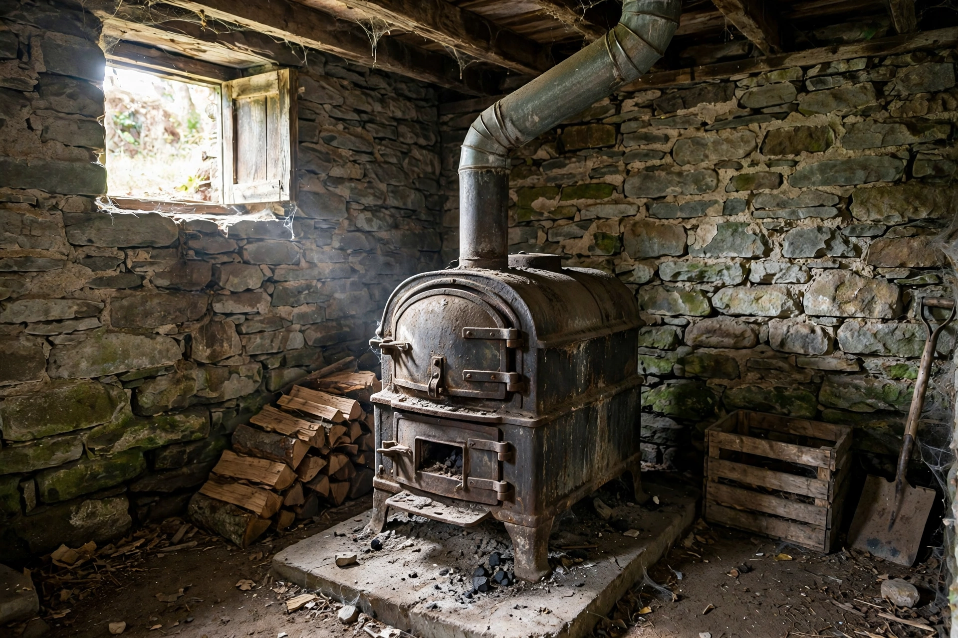 Furnace repair at a Nokesville farmhouse surrounded by open fields