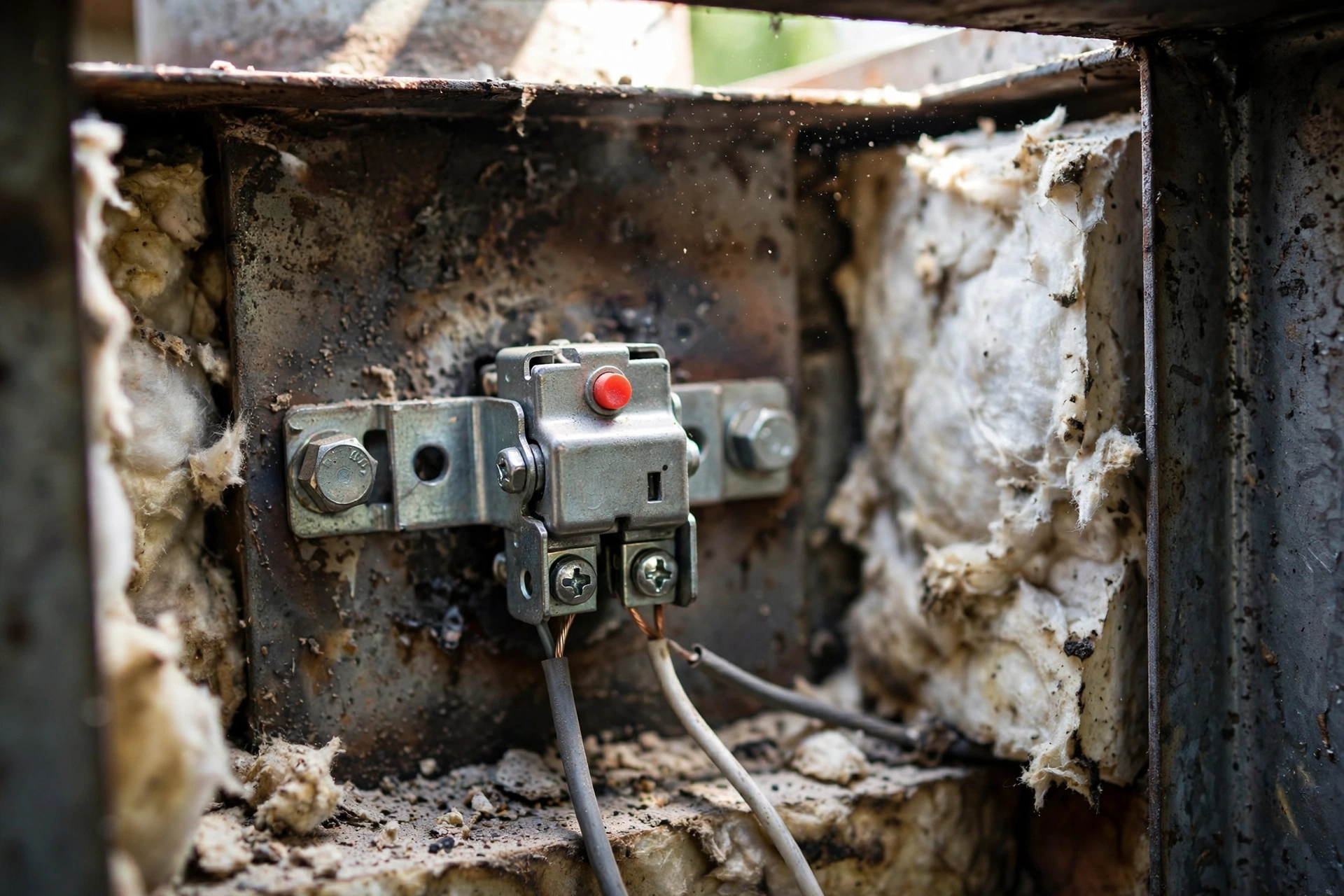 Rollout switch with a tiny red reset button